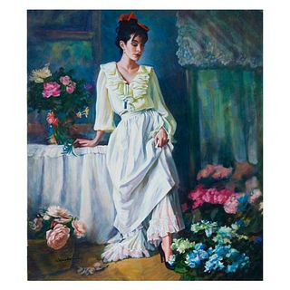 Igor Semeko, "Classy Lady" Hand Signed Limited Edition Giclee on Canvas with Letter of Authenticity.