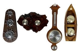 Vintage Barometers, Thermometers & Weather Station