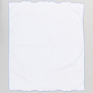 Group of Porthault White Towels with Blue Trim