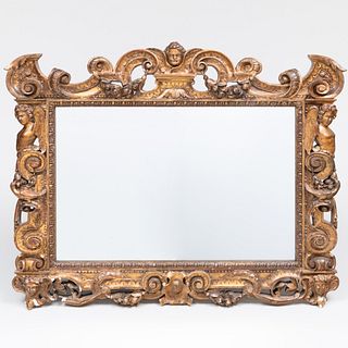 Italian Baroque Style Giltwood and Gilt-Compostion Mirror