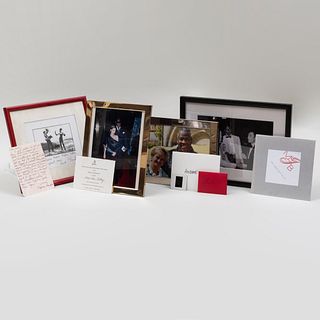 Group of Framed Photographs and Notes to André Leon Talley