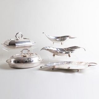 Group of Silver Plate Serving Pieces from the Estate of Joan Crawford 