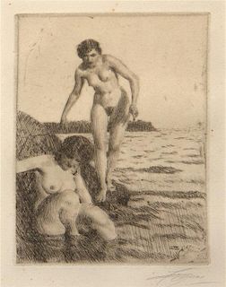 * Anders Zorn, (Swedish, 1860-1920), On Hemso Island, 1917