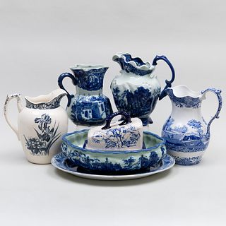 Group of Blue and White Transferware