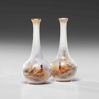 Royal Worcester Vases, Decorated by James Stinton