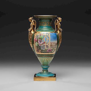 Copeland Porcelain Hand-Painted Vase