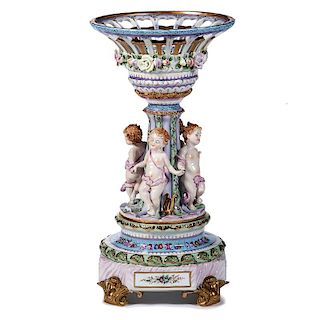 Dresden Porcelain Compote Centerpiece