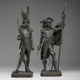French Figural Bronzes, Signed Levell
