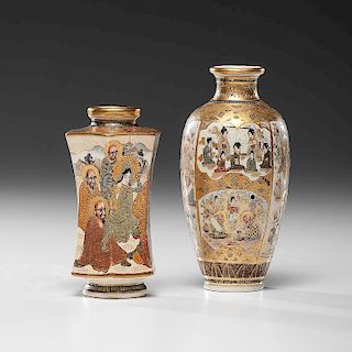 Royal Satsuma Cabinet Vases