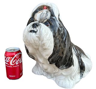 TOWNSENDS Lifesize Ceramic Figural Shih-tzu Dog Statue