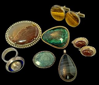 Vintage Modernist Sterling Silver Jewelry, Mexican, Israel, Scandinavian
