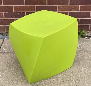 Postmodern Occasional Table, FRANK GEHRY for HELLER Left Twist Cube