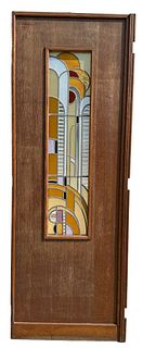 French Art Deco Stained Glass Door #1