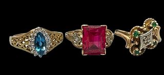 14k & 10k Gold Gemstone Ring Collection 