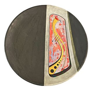 Signed Postmodern Pottery Wall Art 
