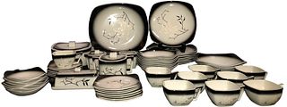 Exceptional ORCHARD WARE Mandalay Square Dinnerware 53 pc. 