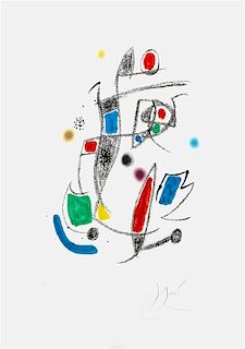 Joan Miró, (Spanish, 1893-1983), Untitled, plate 12 (from Maravillas con variaciones acrosticas en el jardin de Miro)