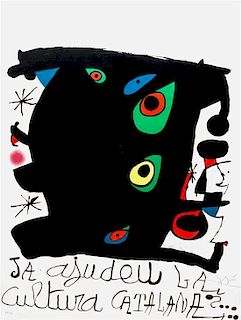 * Joan Miró, (Spanish, 1893-1983), Ja ajudeu la cultura catalana, 1974