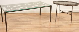 Iron Coffee Table With Small Decorated Metal Oval Table 