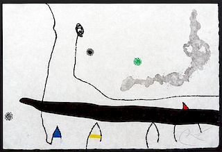 Joan Miró, (Spanish, 1893-1983), Untitled (from Le marteau sans maitre), 1976
