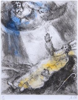 Marc Chagall, (French/Russian, 1887-1985), Death of Moses (from Bible), 1956