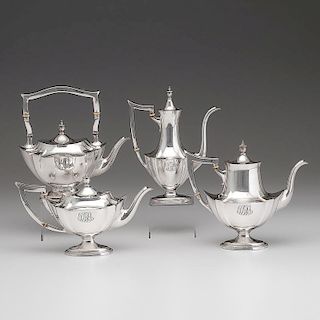 Gorham Sterling Coffee and Tea Service, Plymouth Pattern