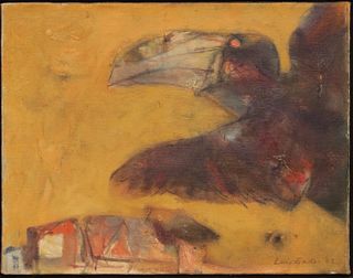 LUIS EADES (1923-2014) 'DARK BIRD OVER FISKVILLE'