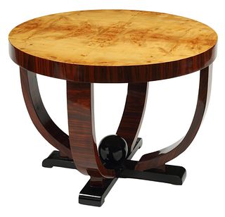ART DECO STYLE ROUND SCULPTURAL COFFEE TABLE