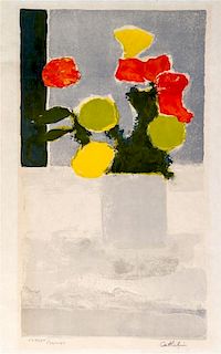 Bernard Cathelin, (French, 1919-2004), Vase of Flowers