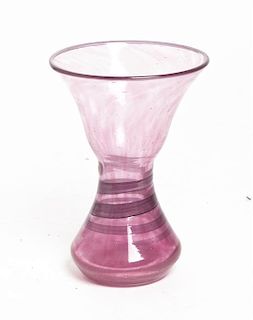 A Charles Schneider Glass Vase, Height 6 1/2 inches.