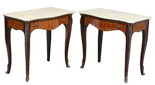 (2) ITALIAN LOUIS XV STYLE PARQUETRY NIGHTSTANDS