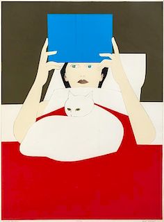 Will Barnet, (American, 1911-2012), Woman Reading, 1970