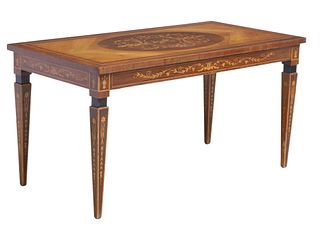ITALIAN NEOCLASSICAL STYLE MARQUETRY COFFEE TABLE