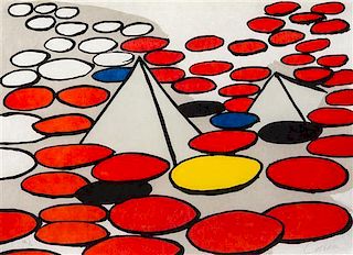 * Alexander Calder, (American, 1898-1976), Two Pyramids