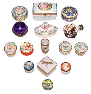 (15) COLLECTION OF ASSORTED PILL & TRINKET BOXES