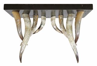 CONTEMPORARY WALL-MOUNTED HORN CONSOLE TABLE