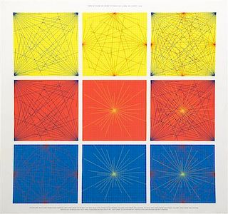 Sol LeWitt, (American, 1928-2007), Lines in Color on Color to Points on a Grid (title page), 1978