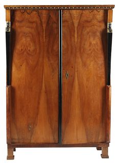 EMPIRE STYLE PARCEL GILT TWO-DOOR CABINET