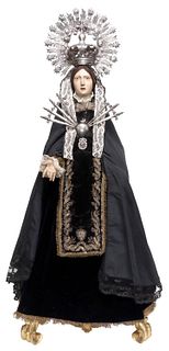 SPANISH OUR LADY OF SORROWS SANTO ALTAR FIGURE