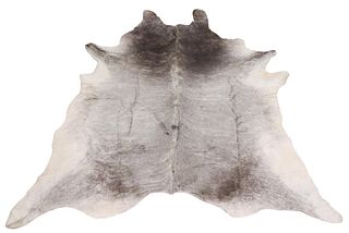 LARGE GREY & WHITE COWHIDE, 99" X 95"