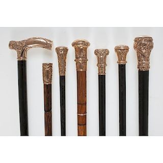 Presentation Canes with Gold-Plated Handles