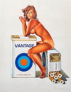 * Mel Ramos, (American, b. 1935), Tobacco Red, 1972
