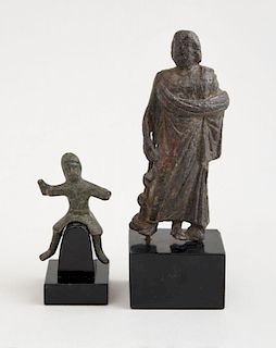 TWO ANCIENT FIGURAL BRONZES