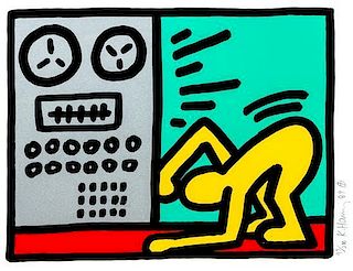 Keith Haring, (American, 1958-1990), Untitled, Plate IV (from Pop Shop III), 1989