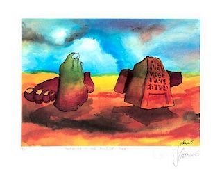 Jerry Garcia, (American, 1942-1995), Footprints in the Sands of Time, 1992