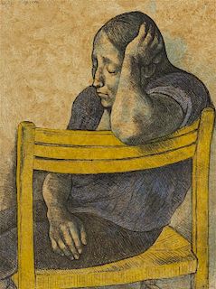 * Francisco Zuniga, (Mexican, 1912-1998), Muchacha en una silla, El rebozo and La senal (three works)