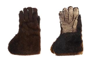 C. 1890-1910 Beaver Stagecoach Gauntlet Gloves