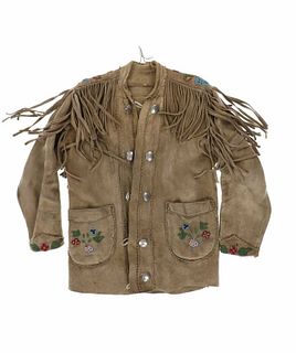 19th Century Metis-Cree Beaded Hide Scout Jacket