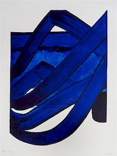 Pierre Soulages, (French, b. 1919), Composition, 1988 (from the Official Arts Portfolio of the XXIVth Olympiad, Seoul, Korea)