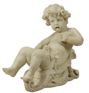 COMPOSITION FIGURE OF A RECLINING PUTTO